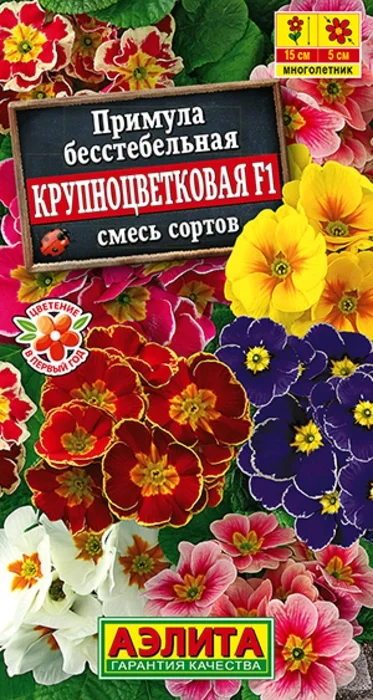 Примула Крупноцветковая F1, смесь (7 семян) - семена Аэлита