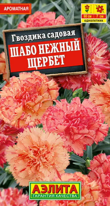 Гвоздика садовая Шабо Нежный Щербет (0,05г) - семена Аэлита