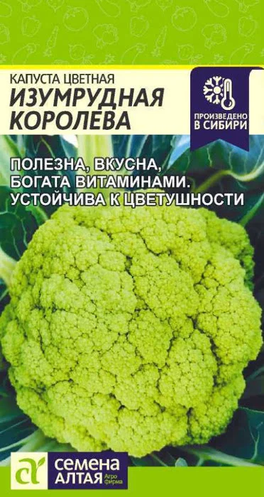 Капуста Цветная Изумрудная Королева (0,3г) - Семена Алтая