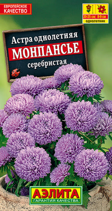 Астра Монпансье Серебристая (0,2г) - семена Аэлита
