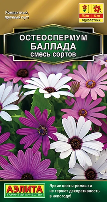 Остеоспермум Баллада, смесь (10 семян) - семена Аэлита
