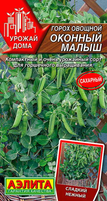 Горох овощной Оконный Малыш (5 семян) - семена Аэлита