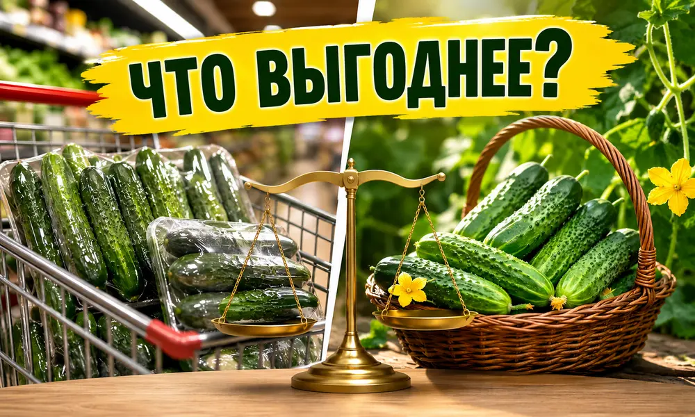 Что дешевле: выращивать огурцы или покупать?